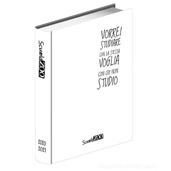 ScuolaZoo 2020-2021. Diario 16 mesi medium. Bianco