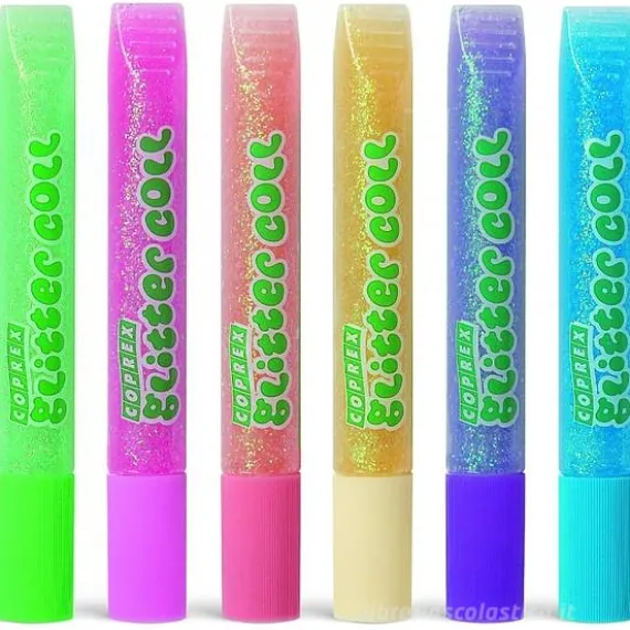 Set 6 pezzi colla stick Glitter Gel 10ml