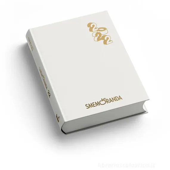 Smemoranda 2022. Diario Smemo 16 mesi large. Bianco e oro