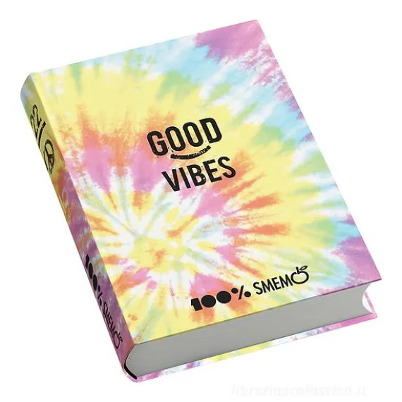 Smemoranda 2022. Diario Smemo 16 mesi large. Special Edition Good Vibes. Giallo e rosa