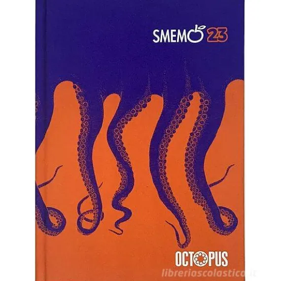Smemoranda 2023. Diario Smemo 16 mesi medium. Special Edition Octopus. Arancio e blu