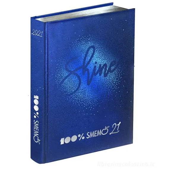 Smemoranda 2021. Diario Smemo 16 mesi large. Special Edition Shine. Logo bianco