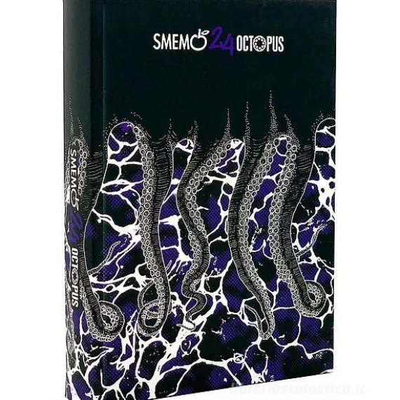 Smemoranda 2024. Diario Smemo 16 mesi large. Special Edition Octopus Viola