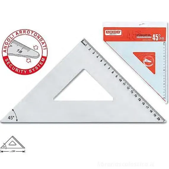 Squadra 45 gradi Profil Aluminium 30 cm