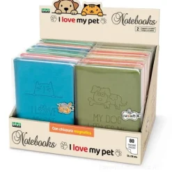 Taccuino con chiusura magnetica I love my pet (soggetti assortiti)