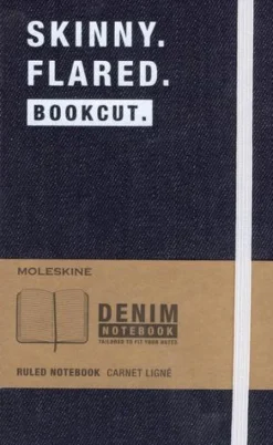 Taccuino Moleskine large a righe. Edizione limitata Denim: Skinny. Flared. Bookcut