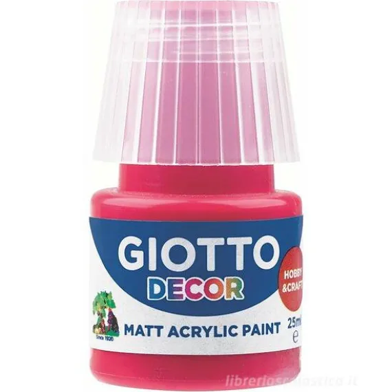 Tempera acrilico Giotto Decor ml 25 rosso carminio