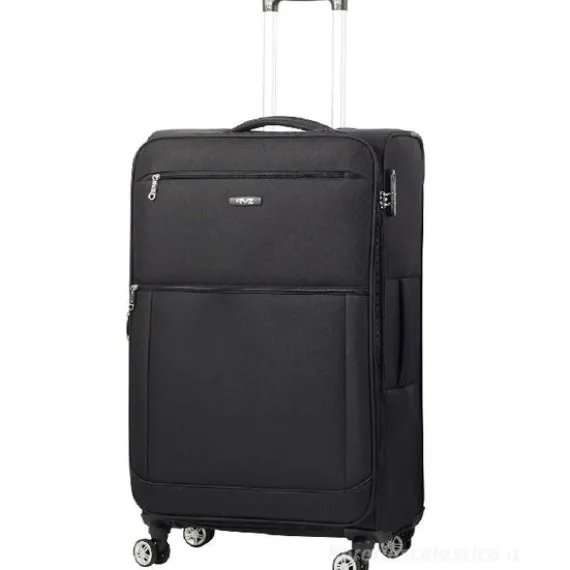 Trolley in tessuto nero cm 78x47x31 (75275)