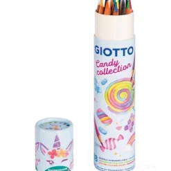 Tubo 18 pastelli acquerellabili con pennello Giotto Candy Collection
