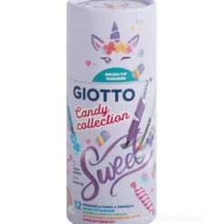 Tubo 12 pennarelli acquerellabili con pennello Giotto Candy Collection