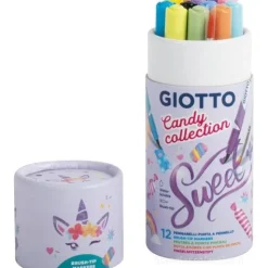 Tubo 12 pennarelli acquerellabili con pennello Giotto Candy Collection