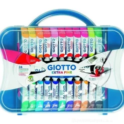 Valigetta 24 Tempera Giotto Extra Fine tubetti 12 ml + 2 pennelli