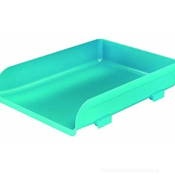 Vaschetta porta corripondenza My Desk turchese cm 33,5x25,5x7