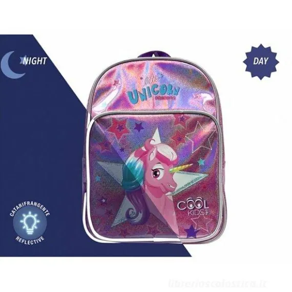 Zainetto con tasca frontale Unicorno cm 30x24x10