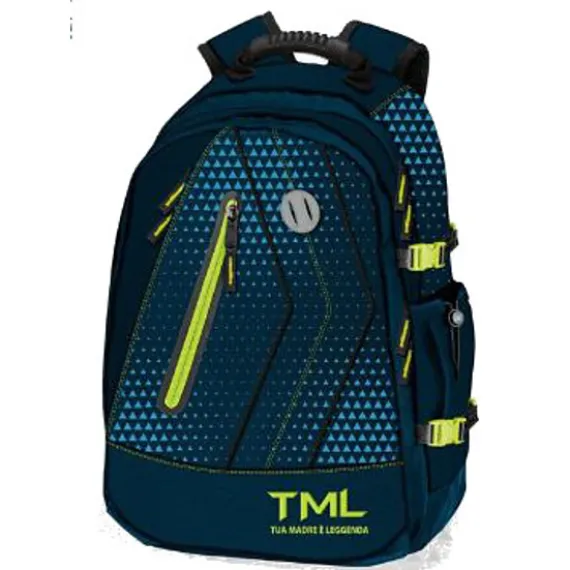 Zaino organizzato blu TML Tua Madre è Leggenda