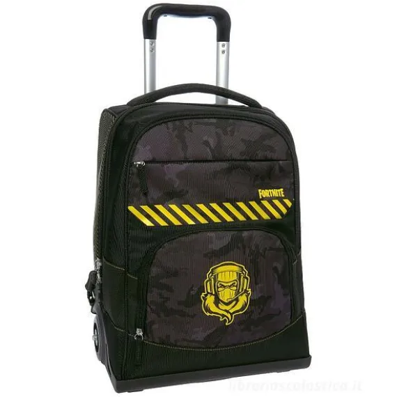 Zaino trolley Fortnite nero e giallo