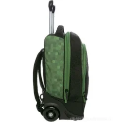 Zaino trolley Minecraft verde e nero