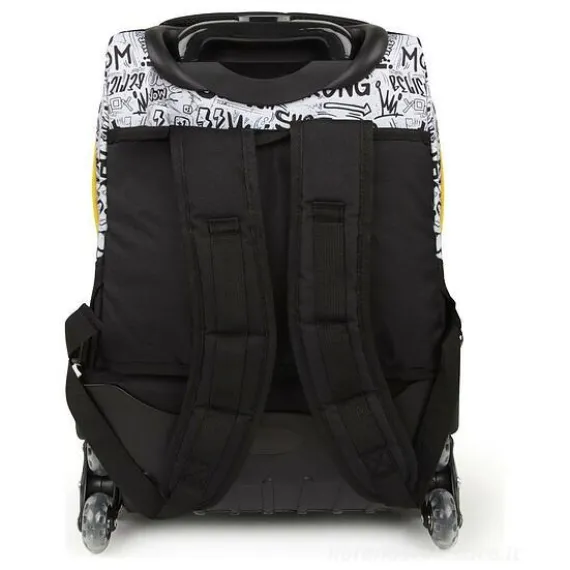 Zaino trolley Neon Milano Sketch giallo e bianco