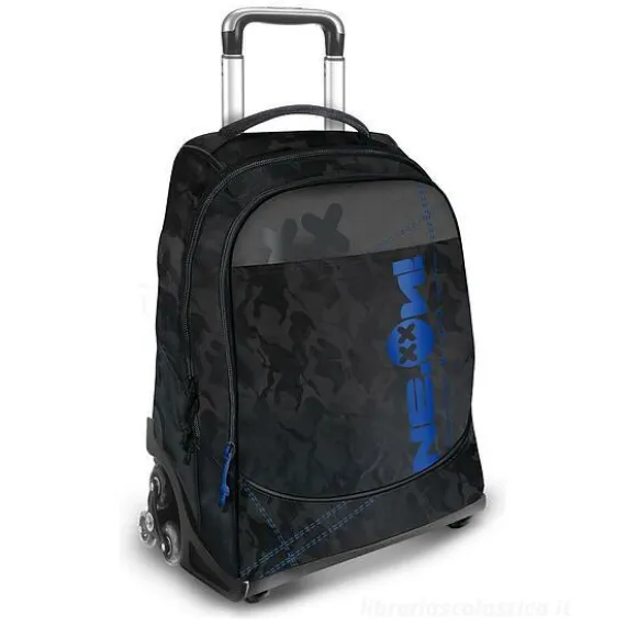 Zaino trolley 3 ruote Reflex nero e blu