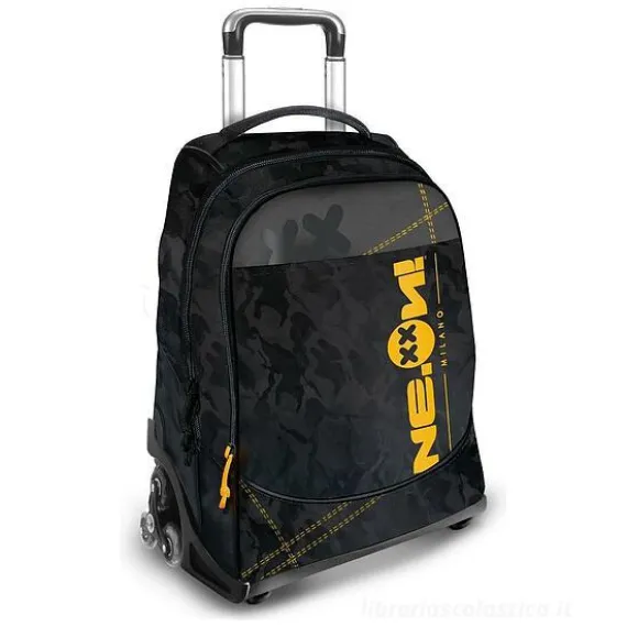 Zaino trolley 3 ruote Reflex nero e giallo