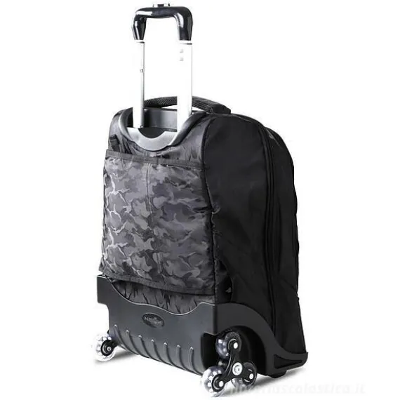 Zaino trolley 3 ruote Reflex nero e arancio