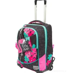 Zaino trolley scuola GoPop Flamingo